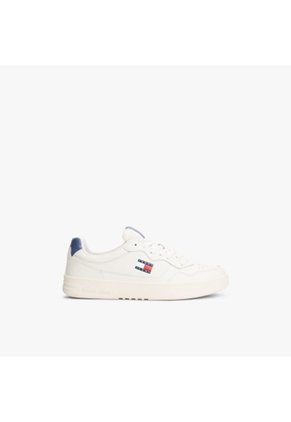Tenis Azul De Cuero Color Block Tommy Hilfiger
