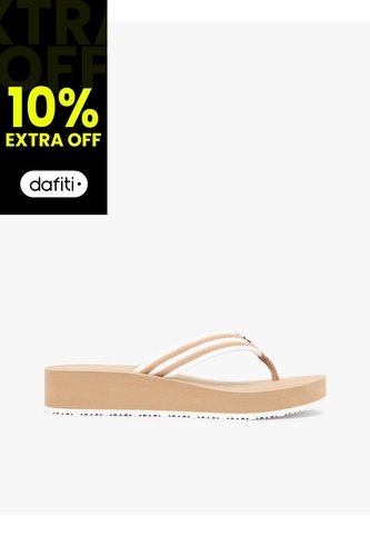 Sandalias Beige De Cuña Con Rayas Tommy Hilfiger Tommy Hilfiger