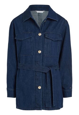 Chaqueta De Jeans Con Cinta Anudable Para Mujer Tommy Hilfiger