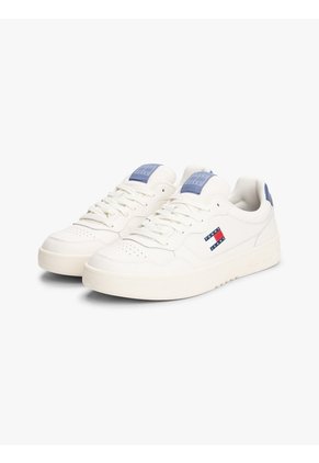 Tenis Azul De Cuero Color Block Tommy Hilfiger