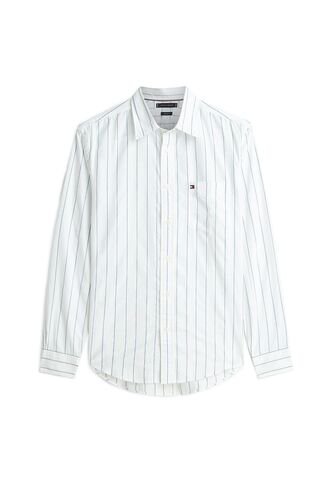 Camisa Blanca A Rayas De Corte Amplio Tommy Hilfiger Tommy Hilfiger