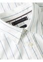 Camisa Blanca A Rayas De Corte Amplio Tommy Hilfiger de Tommy Hilfiger