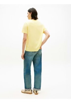 Camiseta Amarilla De Cuello Redondo Tommy Hilfiger