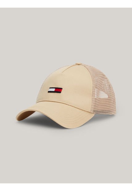 Gorra Beige De Béisbol Trucker Con Logo Alargado Tommy Hilfiger