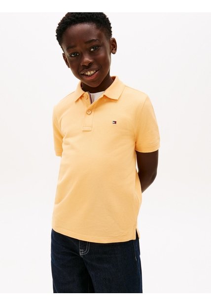 Polo Amarillo Para Niño Con Logo Y Corte Regular Essential Tommy Hilfiger