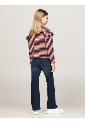 Camiseta Niña Vino De Rayas Con Efecto Lúrex Tommy Hilfiger