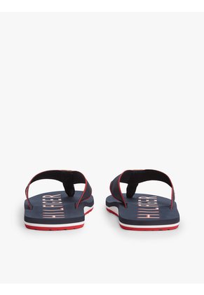 Sandalias Azul Marino Con Tira Trenzada Y Logo Bordado Tommy Hilfiger
