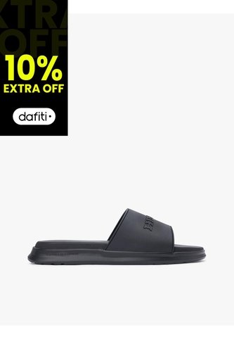 Sandalias Negro Con Monotipo Hilfiger Tommy Hilfiger Tommy Hilfiger