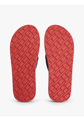 Sandalias Azul Marino Con Tira Trenzada Y Logo Bordado Tommy Hilfiger