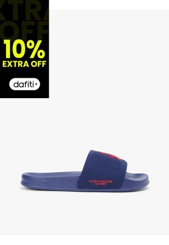 Sandalias Azul De Lona Con Logo Bordado Tommy Hilfiger Tommy Hilfiger