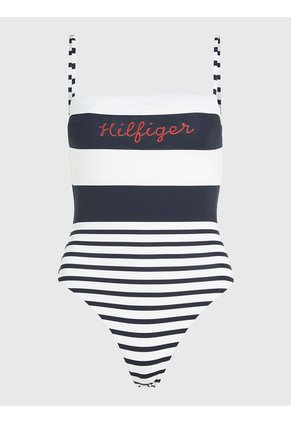 Traje De Baño Hilfiger Logo De Rayas Mujer Tommy Hilfiger