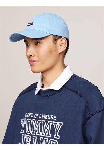 Gorra Celeste De Béisbol Con Logo Alargado Tommy Hilfiger