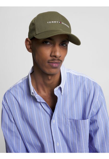 Gorra De Béisbol Con Logo Bordado Hombre Verde Tommy Hilfiger
