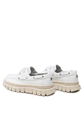 Mocasines Th De Cuero Para Niños Blanco Tommy Hilfiger