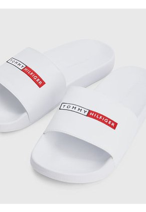Chancletas Para Hombre Blanco Tommy Hilfiger