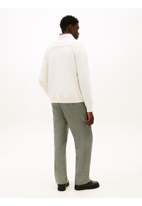 Chaqueta Blanca De Punto Acolchada Con Cremallera Tommy Hilfiger