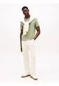Camiseta Verde De Cuello Redondo Con Logo Bordado Tommy Hilfiger de Tommy Hilfiger