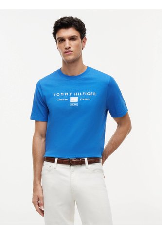 Camiseta Azul De Punto Con Logo Tommy Hilfiger Tommy Hilfiger