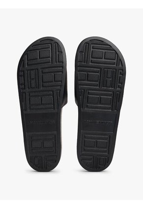 Sandalias Negro Con Logo En Relieve Tommy Hilfiger