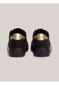 Tenis Negro De Lona Con Talón Metalizado Tommy Hilfiger de Tommy Hilfiger