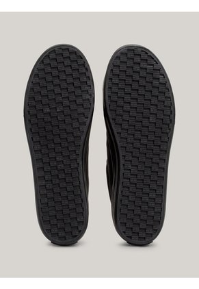 Tenis Negro De Lona Con Talón Metalizado Tommy Hilfiger