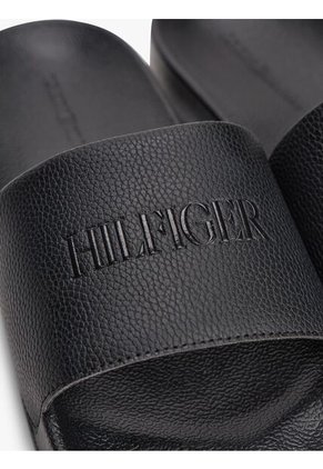 Sandalias Negro Con Logo En Relieve Tommy Hilfiger