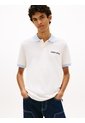 Polo Blanco De Piqué Regular Con Logo Bordado Tommy Jeans de Tommy Hilfiger