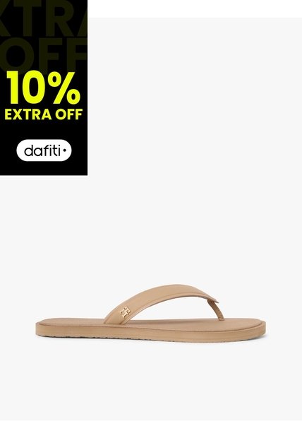 Sandalias Beige Con Monograma TH Tommy Hilfiger