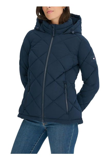 Chaqueta Azul Con Capota Tommy Hilfiger
