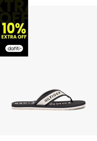 Sandalias Negro De Tiras De Textil Trenzado Con Logo Tommy Hilfiger Tommy Hilfiger