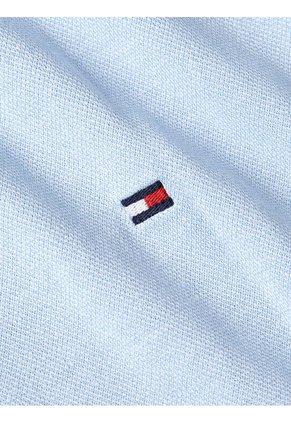 Polo Ribeteado Con Corte Slim Hombre Celeste Tommy Hilfiger