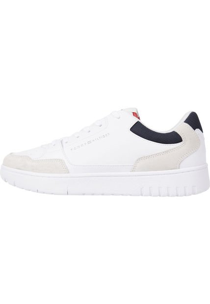 Tenis Cuero Con Suela Cupsole Hombre Blanco Tommy Hilfiger