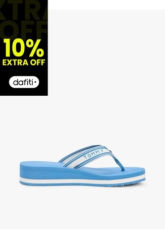 Sandalias Celeste De Cuña Con Tira Trenzada Tommy Hilfiger Tommy Hilfiger