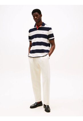 Polo Azul De Corte Amplio Con Diseño Color Block Tommy Hilfiger