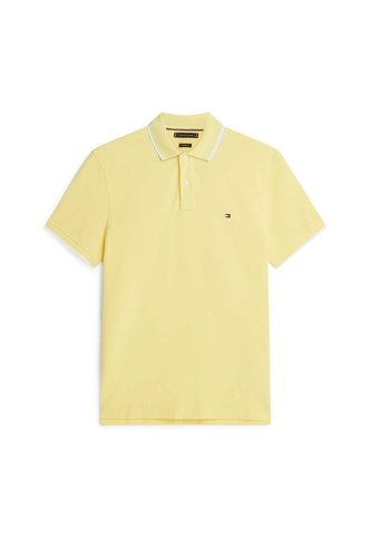 Polo Amarillo De Piqué Con Corte Regular Tommy Hilfiger Tommy Hilfiger