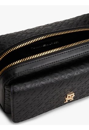 Bolso Negro Camera Bag Con Textura De Monograma TH Tommy Hilfiger