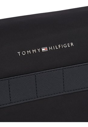 Bolso Con Bolso Pequeño Con Solapa Y Monograma Th Hombre Negro Tommy Hilfiger