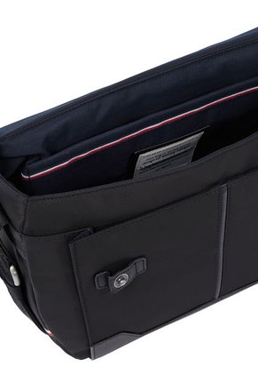 Bolso Con Bolso Pequeño Con Solapa Y Monograma Th Hombre Negro Tommy Hilfiger