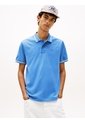 Polo Celeste De Corte Regular Ribeteado Con Logo Tommy Jeans de Tommy Hilfiger