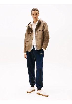 Joggers Azul Con Bajo Elástico Y Logo Tommy Hilfiger