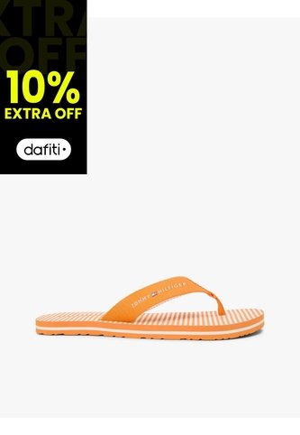 Sandalias Naranja De Tiras Trenzadas Con Rayas Ithaca Tommy Hilfiger Tommy Hilfiger