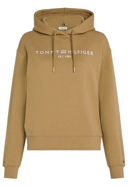 Buzo Beige Con Capota De Corte Regular Tommy Hilfiger