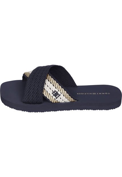 Sandalias Con Logo Mujer Azul Tommy Hilfiger