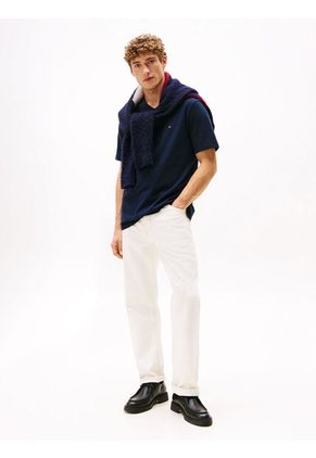 Camiseta Azul De Cuello En V Tommy Hilfiger