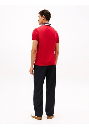 Polo Rojo De Corte Regular Con Logo Gráfico Tommy Hilfiger