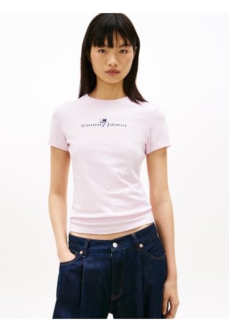 Camiseta Rosa Essential De Corte Slim Tommy Jeans Tommy Hilfiger