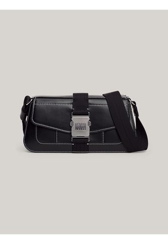 Bolso Negro Cruzado Utility Con Solapa Tommy Hilfiger Tommy Hilfiger