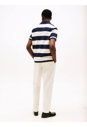 Polo Azul De Corte Amplio Con Diseño Color Block Tommy Hilfiger