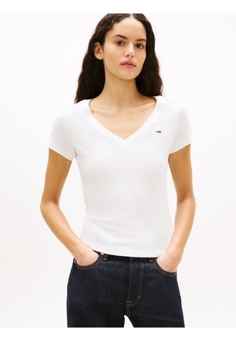 Camiseta Blanca Corte Slim Tommy Jeans Tommy Hilfiger