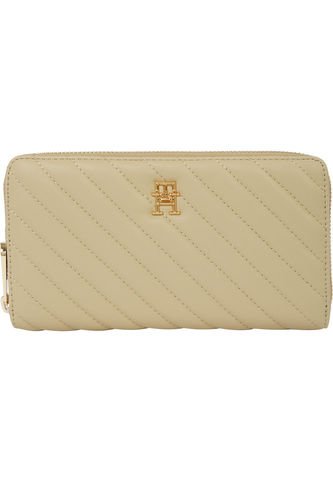 Billetera Beige Acolchada Con Cremallera Tommy Hilfiger Tommy Hilfiger